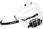 Bauer Profile II Facemask Cage black-white