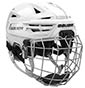 Bauer Re-Akt 155 Helmet Combo with Cage Youth White